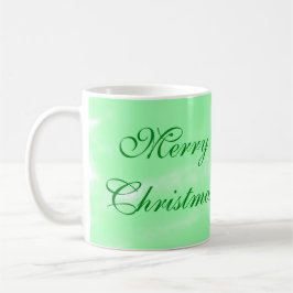 Pastel grüne Wasserfarbe fröhliche Weihnachten mod Kaffeetasse