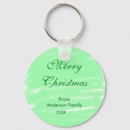 Pastel grüne Wasserfarbe fröhliche Weihnachten mod Schlüsselanhänger