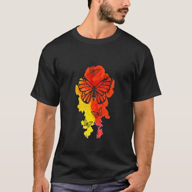 Pastel Grunge Monarch Butterfly 2 T-Shirt (Vorderseite)