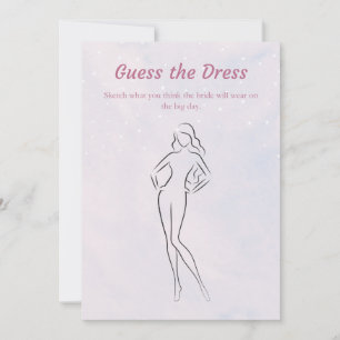 Pastel Guess la robe Fête des mariées Carte de jeu
