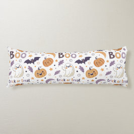 Pastel Halloween Body Pillow – Ghost & Pumpkin Boo Seitenschläferkissen