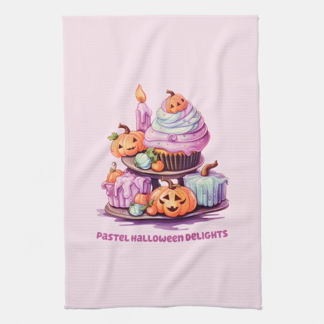 Pastel Halloween Delights Geschirrtuch (Vertikal)
