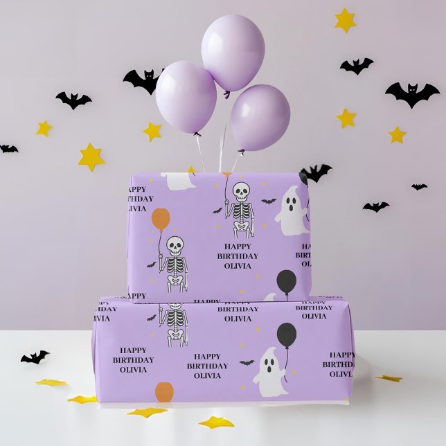 Pastel Halloween Geburtstag Geschenkpapier (Von Creator hochgeladen)
