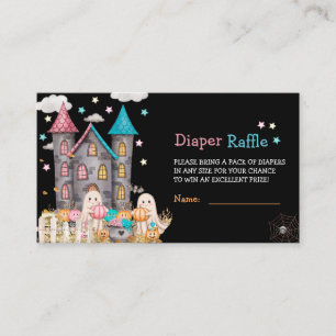 Pastel Halloween Gender Reveal Baby Shower Begleitkarte