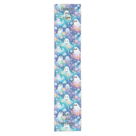 Pastel Halloween Niedlich Ghost Retro Floral Girl Kurzer Tischläufer