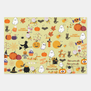 Pastel Halloween Papier à enveloppement Assorti
