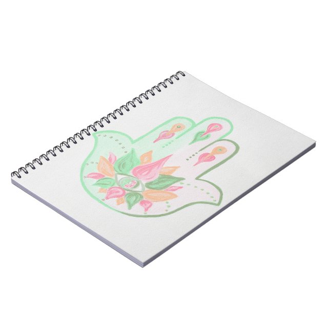 Pastel Hamsa-Notebook Notizblock (Linke Seite)