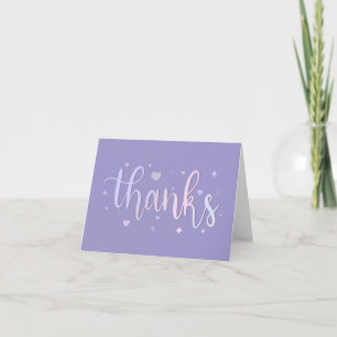 Pastel handschriftlich geklappt Dankeschön Karte