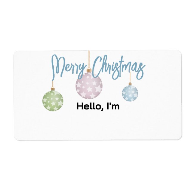 Pastel Hanging Weihnachtsschmuck Papiername Markie (Vorne)