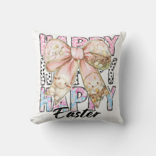 Pastel Happy Oaster Coquette Bow Kissen