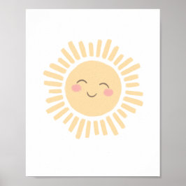 Pastel Happy Sun Kinderzimmer Decor Poster