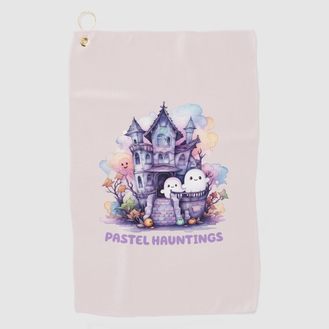Pastel Hauntings Golfhandtuch (Vorderseite)