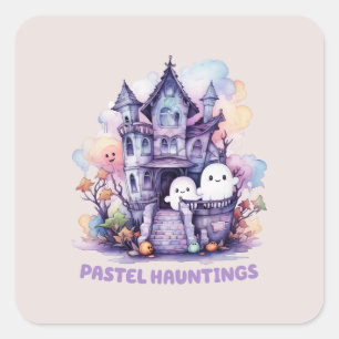 Pastel Hauntings Quadratischer Aufkleber
