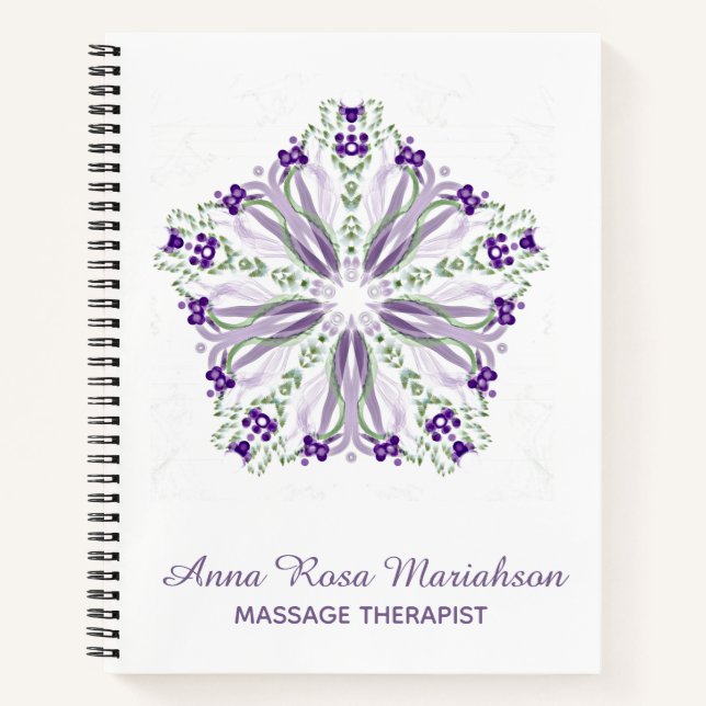 *~* Pastel Healer Star Lila Meditative Mandala Notizbuch (Vorderseite)