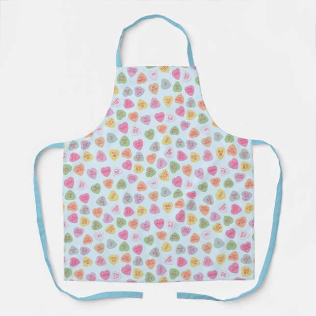 Pastel Heart Candy Valentine Schürze (Vorderseite)