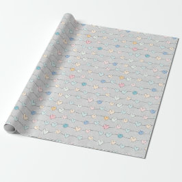 Pastel Heart Garland Gift Wrap Geschenkpapier