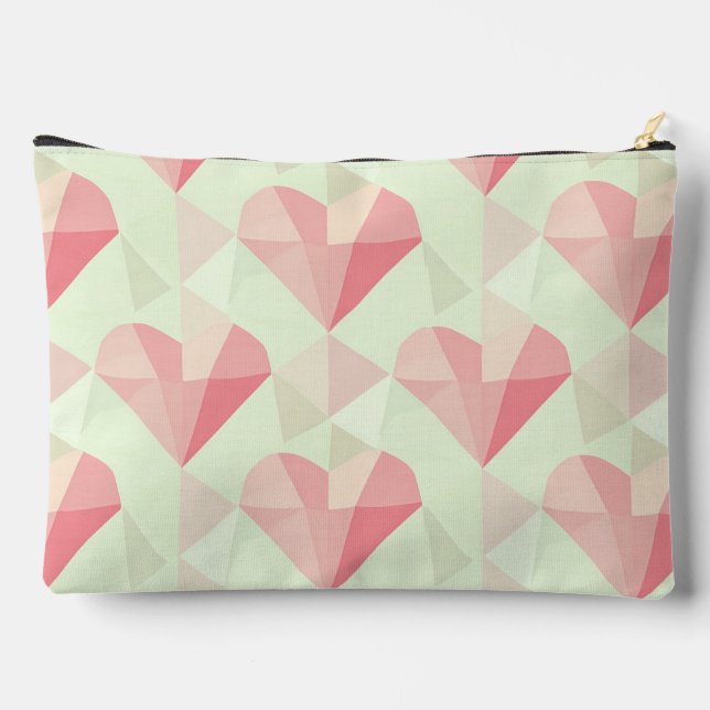 Pastel Heart Harmony Kosmetik & Toilettenbeutel Zubehörtasche (Rückseite)