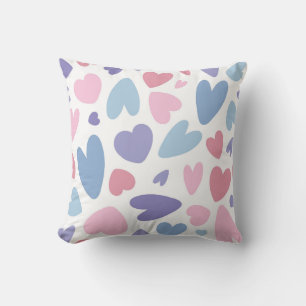 Pastel Heart Scatter Muster Kissen