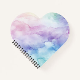 Pastel Heart Shaped Notebook Notizbuch