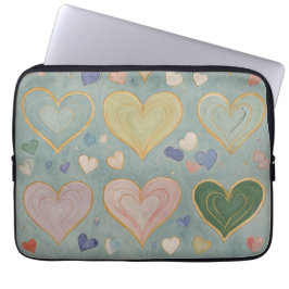 Pastel Heart Tapestry Laptopschutzhülle