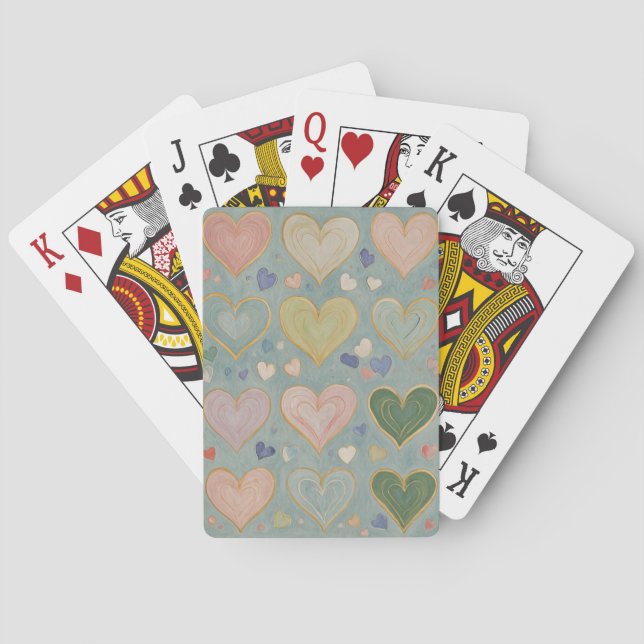 Pastel Heart Tapestry Spielkarten (Rückseite)