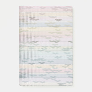 Pastel Hearts and Dots Rainbow Post notiert Post-it Klebezettel