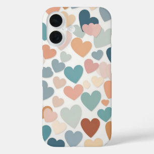 Pastel Hearts Delight iPhone 16 Hülle