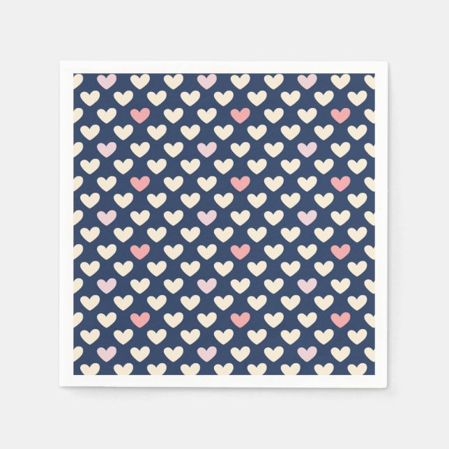 Pastel Hearts Serviette (Vorderseite)