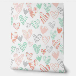 Pastel Hearts Tapete