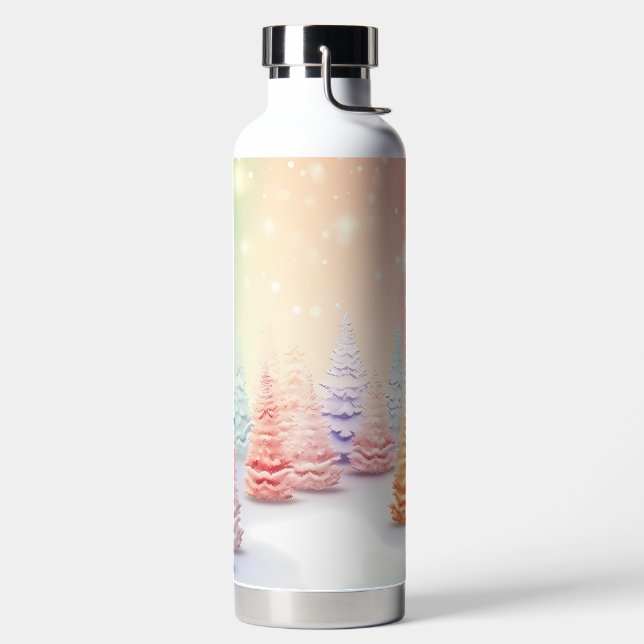 PASTEL HOLIDAY CHRISTMAS TREES TRINKFLASCHE (links)