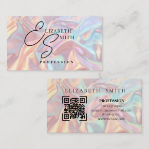 Pastel Holographic Business Card Visitenkarte