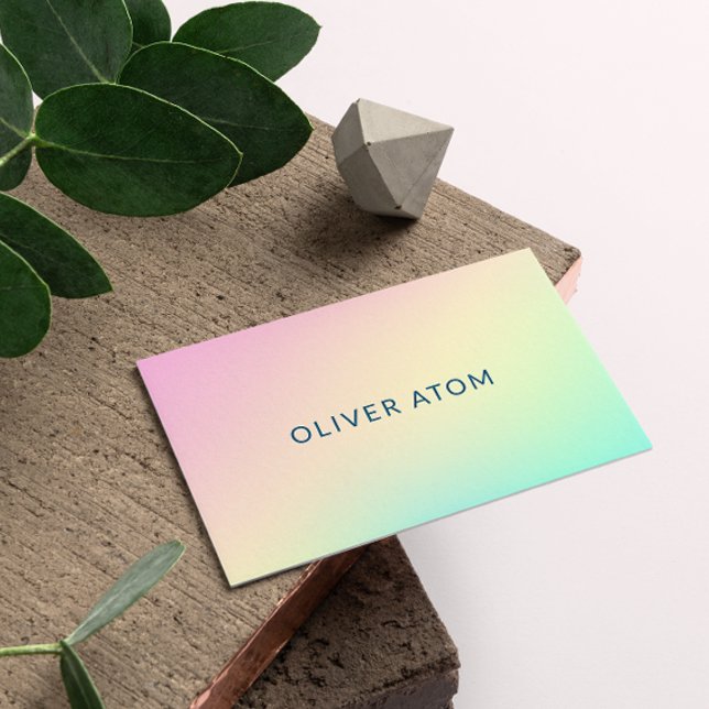 Pastel Holographic Modern Esthetician Visitenkarte (Pastel Holographic Modern Esthetician Business Card)