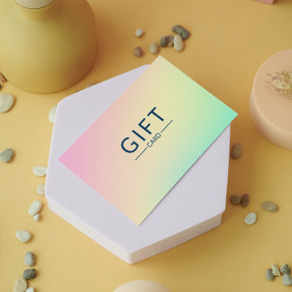 Pastel Holographic Salon certificat cadeau carte