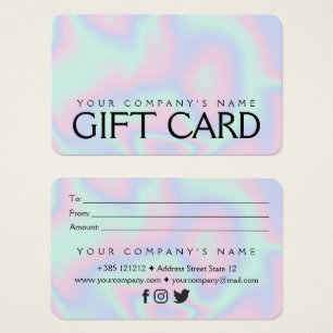 Pastel Holographic Texture-Geschenkkarte