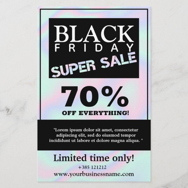 Pastel Holographic Texture Sale Flyer (Vorne)