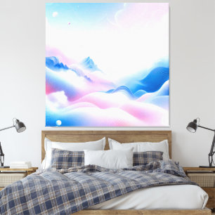 Pastel Horizons: Wo Wolken Träume treffen Leinwanddruck