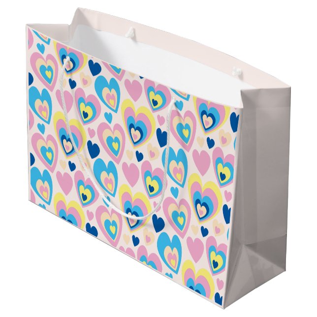 Pastel hört. große geschenktüte (Rückseite Schrägansicht)