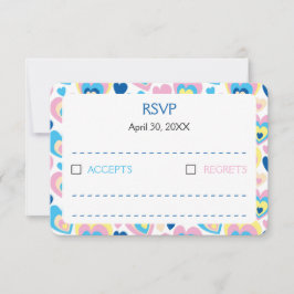 Pastel hört. RSVP karte