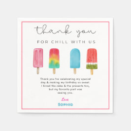 Pastel Ice Cream Birthday Danke, Ihre Karten Serviette