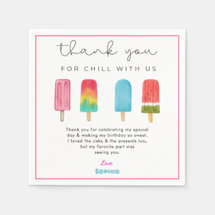 Pastel Ice Cream Birthday Danke, Ihre Karten Serviette
