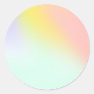 Pastel Imitats holo Trendy Runder Aufkleber