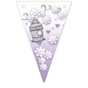 Pastel inséparables mariage triangle drapeaux de f