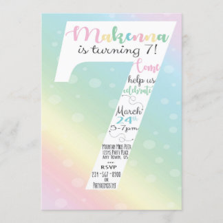 Pastel Invitation d'anniversaire