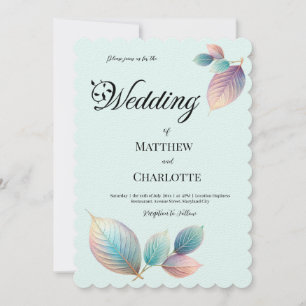 Pastel Iridescent Blätter Hochzeiten Dreamy Pastel