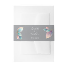 Pastel Iridescent Blätter Hochzeiten Dreamy Pastel Einladungsbanderole