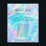 pastel iridescent FAS holographic Flyer<br><div class="desc">Schönheitssalon berufliche Make-up-Künstler Flyer</div>