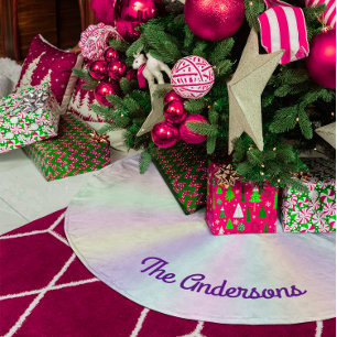 Pastel Iridescent Palette Gradient Polyester Weihnachtsbaumdecke