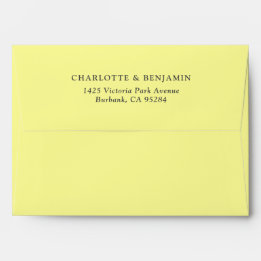 Pastel Jaune Moderne Mariage Personnalisé 5.25x7.2