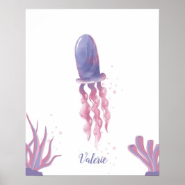 Pastel Jellyfish Dreams individuell anpassbar Poster