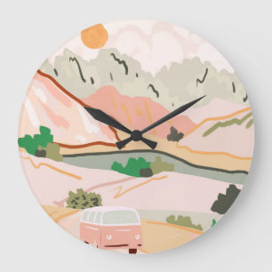 Pastel Journey Große Wanduhr